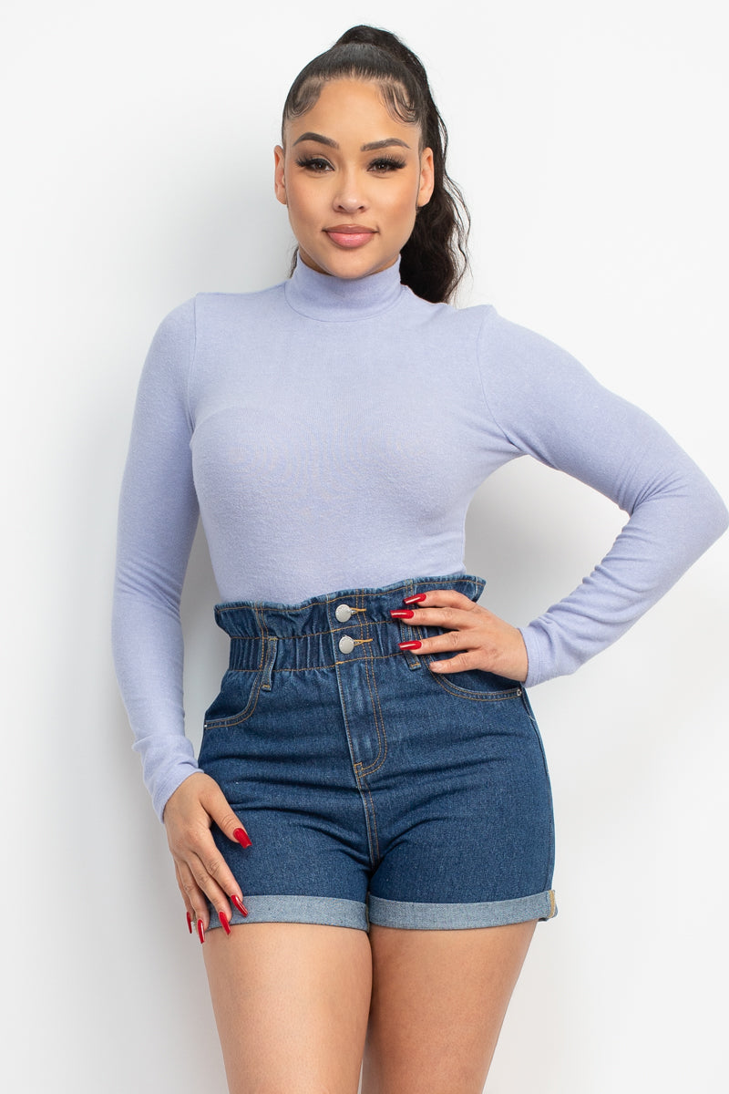 Mock Neck Long Sleeve Top