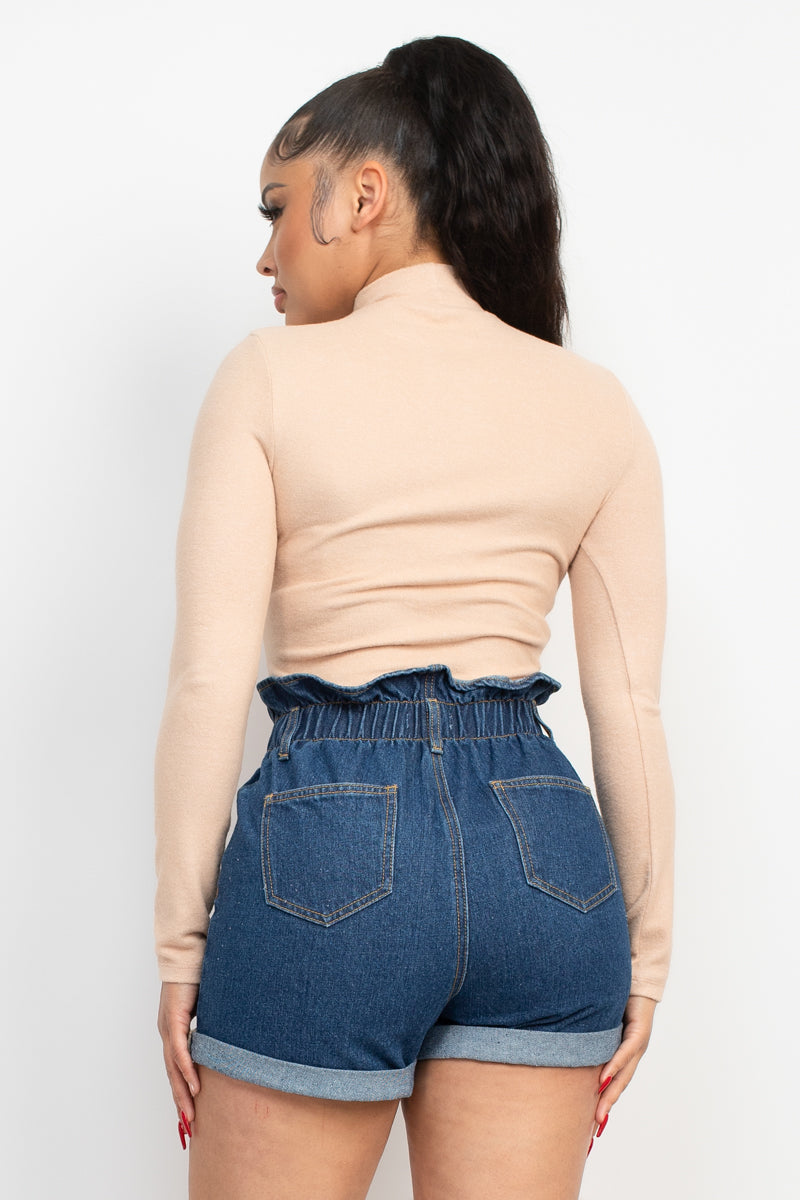 Mock Neck Long Sleeve Top