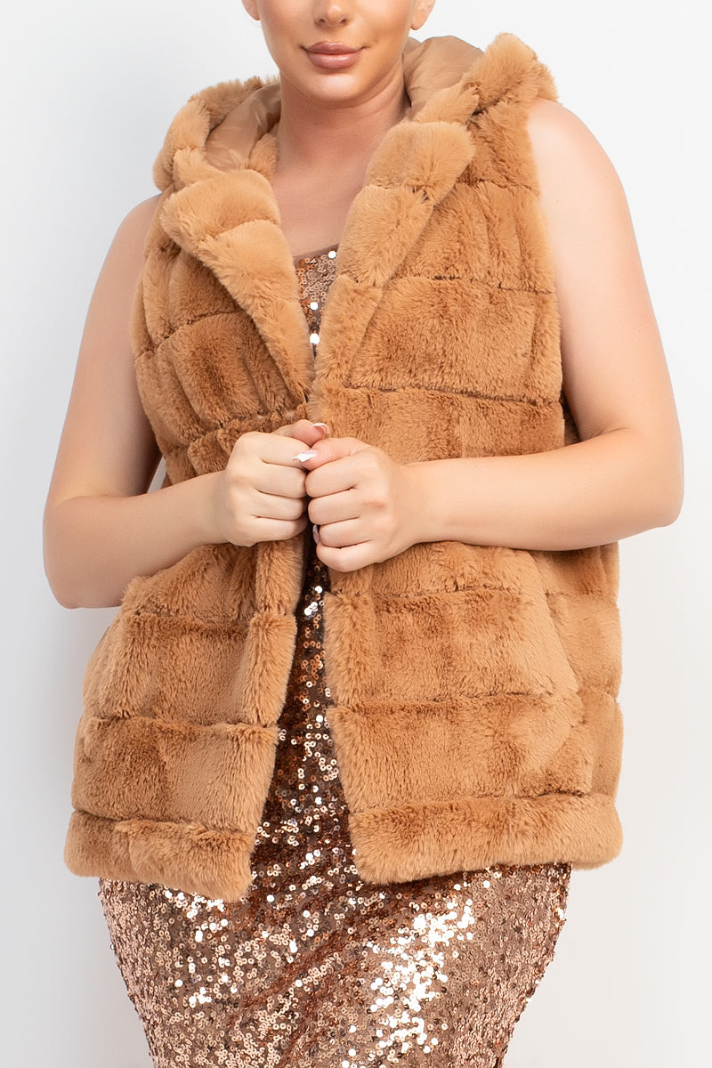 Faux Fur Collared Vest